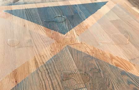 Custom stain color samples on hardwood boards