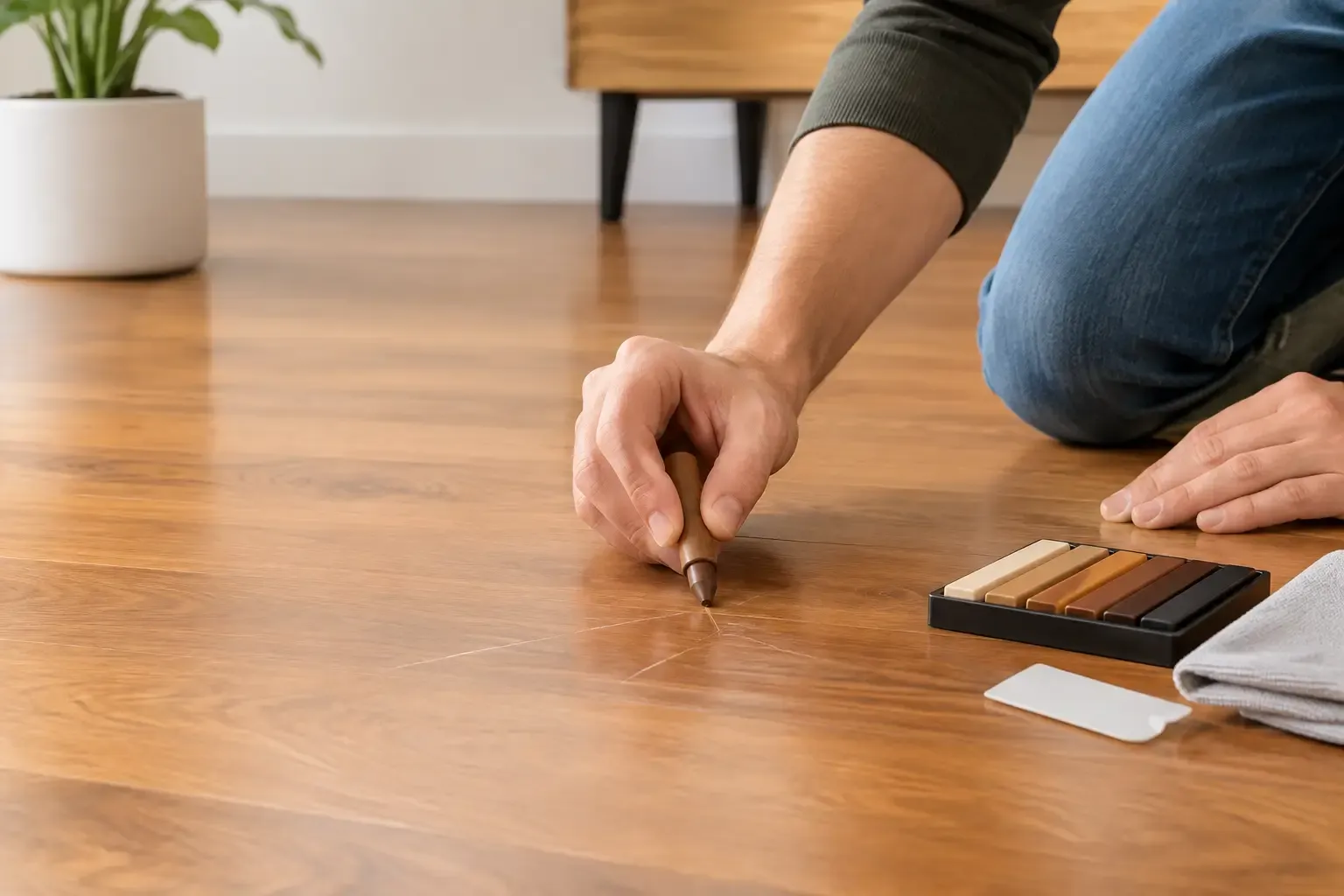 How to Repair Scratched Wood Floors Safely