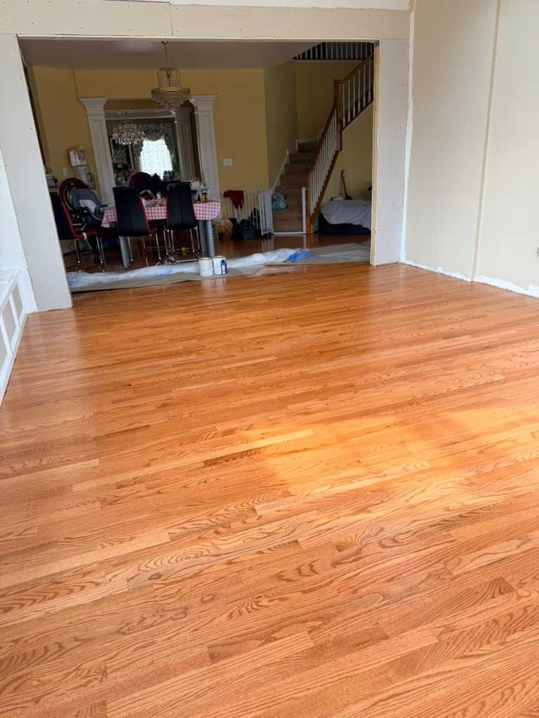 Custom wood flush vent and register on an oak floor in Silver Spring, MD